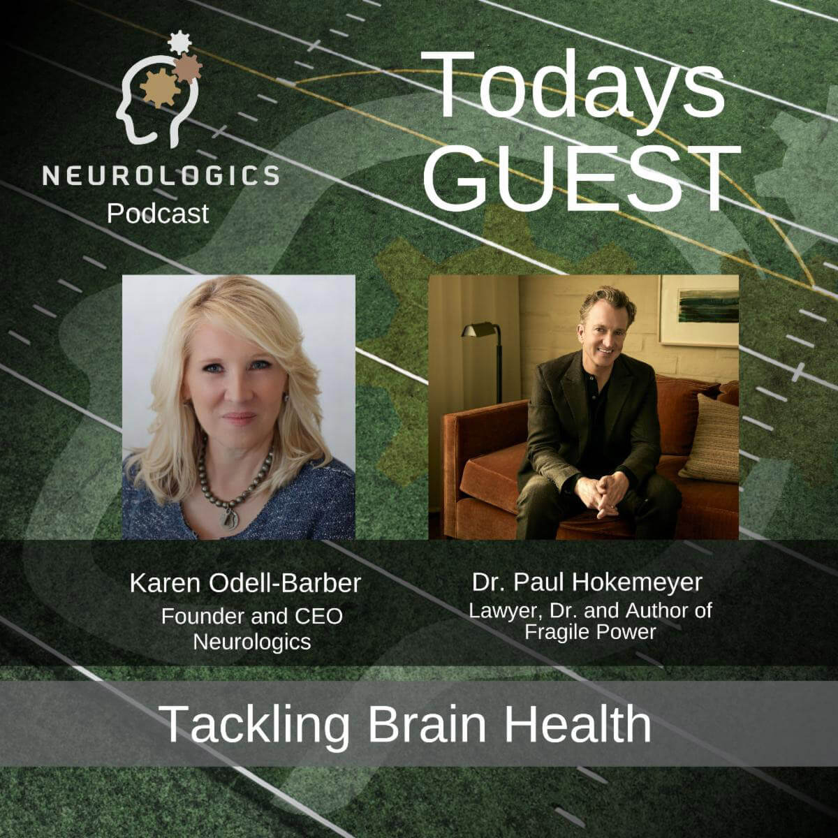 march_newsletter_2026_5 A podcast promotional graphic featuring two speakers with headshots and the title about tackling brain health.